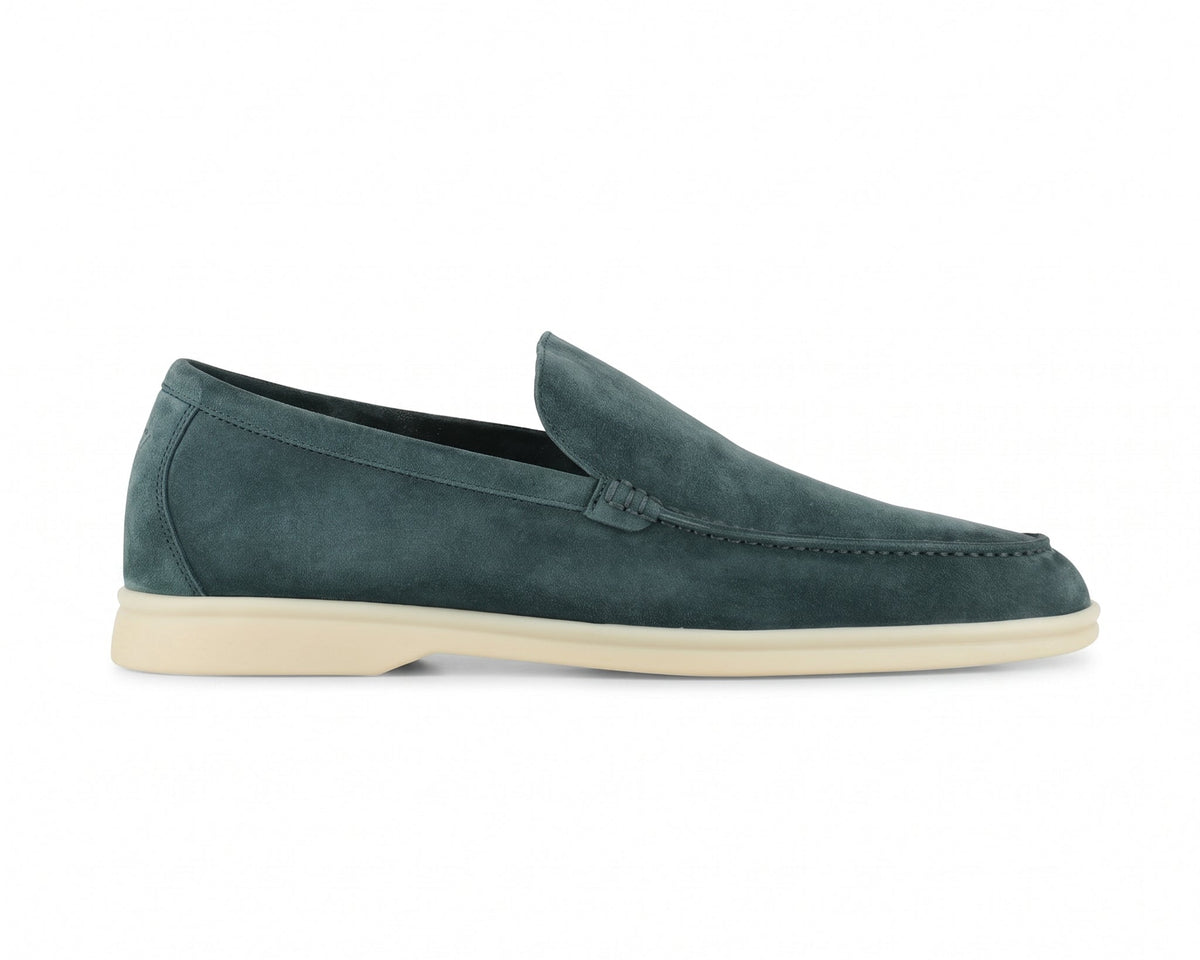 Loro Piana Summer Walk Loafers (blue/grey )