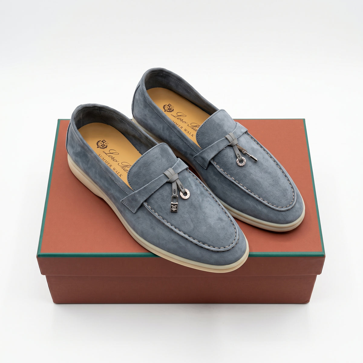 Summer Charms Walk Loafers Genuine Leather Flats