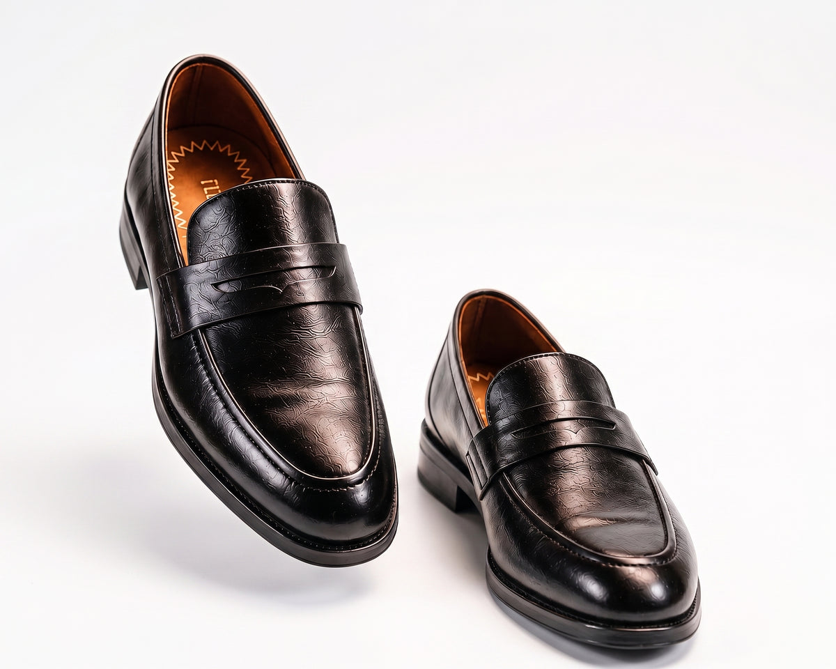 Classic Black Penny Loafers