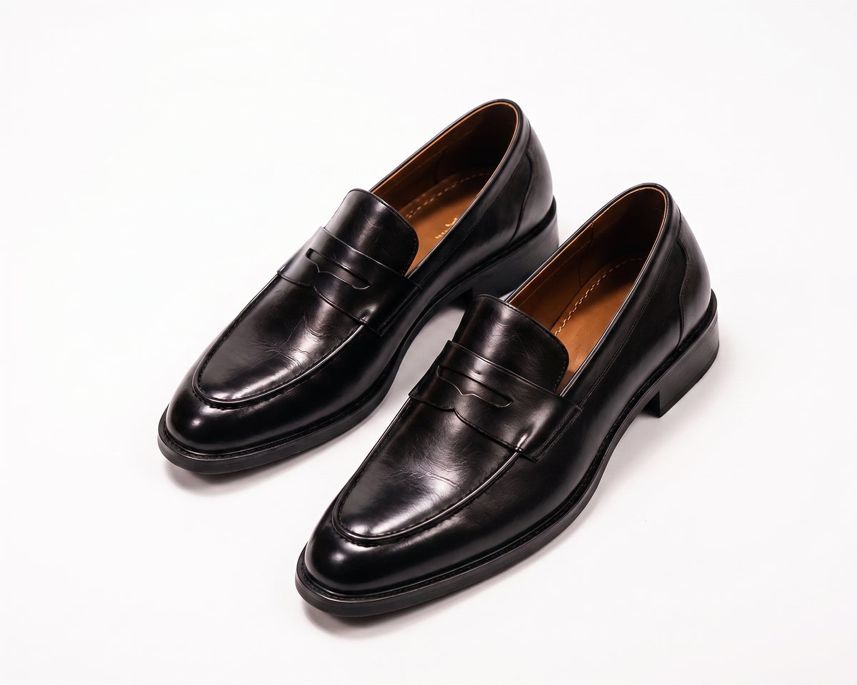 Classic Black Penny Loafers