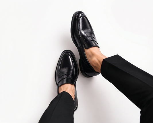 Classic Black Penny Loafers