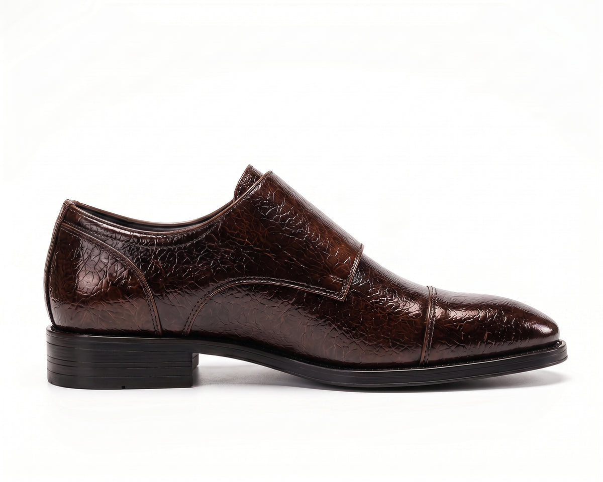Double-Monk Leather Dress Shoes