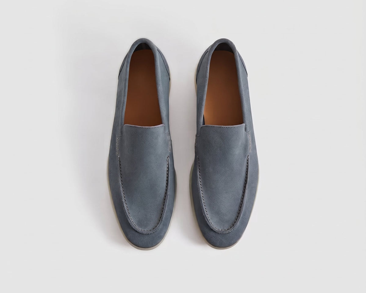 Loro Piana Summer Walk Loafers (blue/grey )