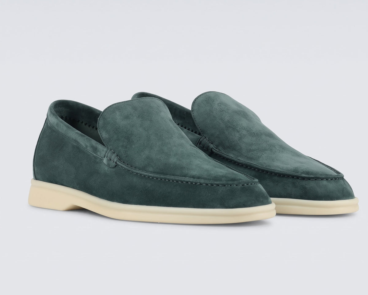Loro Piana Summer Walk Loafers (blue/grey )