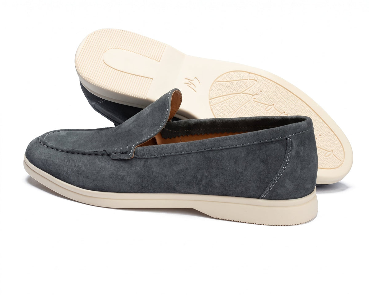 Loro Piana Summer Walk Loafers (blue/grey )
